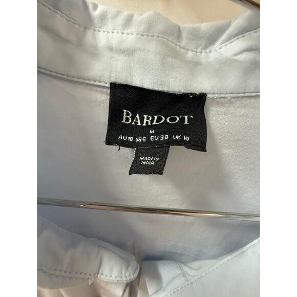 Bardot Elegant Corset Cornflower Blue Midi Shirt Dress Size Medium - Picture 2 of 4